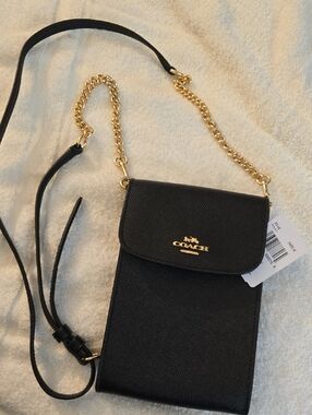 Coach Rachel Phone Crossbody  Pouch with Gold Chain
